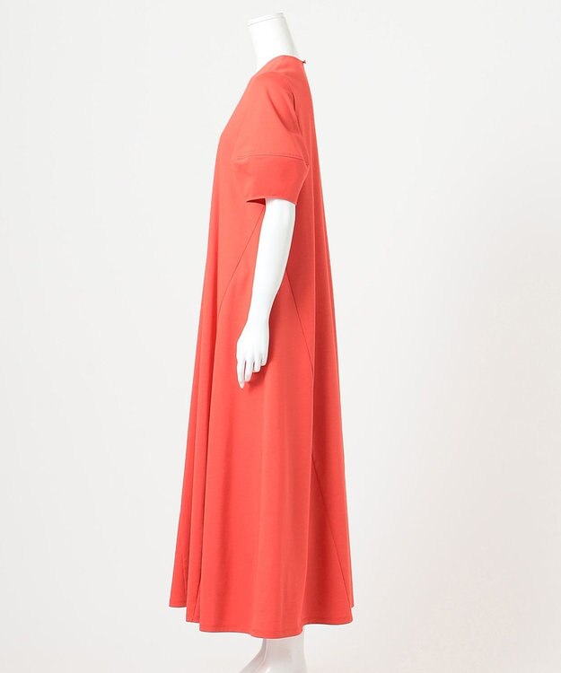 23区 【R(アール)】プレミアムコットンジャージー ランタンスリーブ ワンピース ローズ系