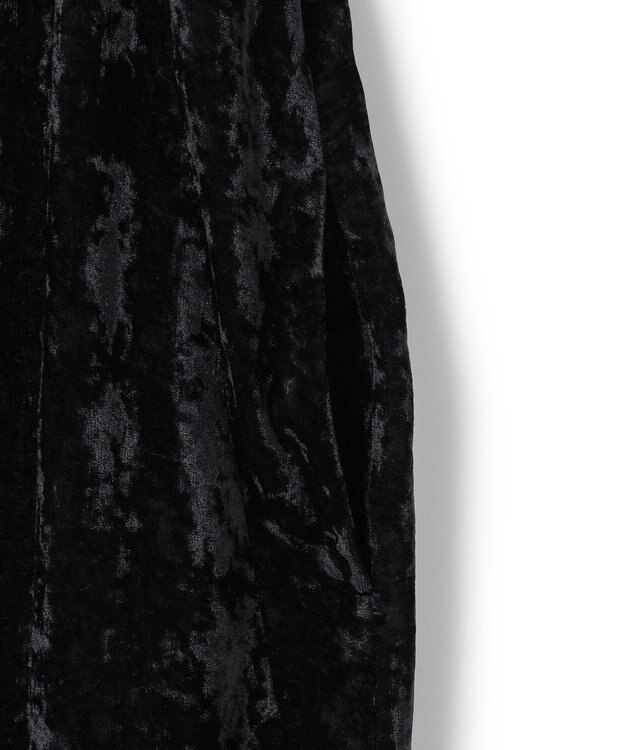 ICB 【洗える】 シアーベルベット キャミソールワンピース ブラック系