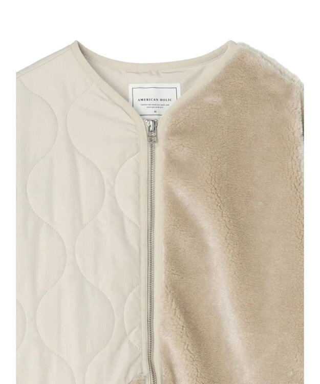 AMERICAN HOLIC キルポカボアＭｉｘキルティングコート Light Beige