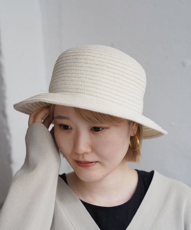 石田製帽 エコリウール混 丸ダウンクロッシェ オフ