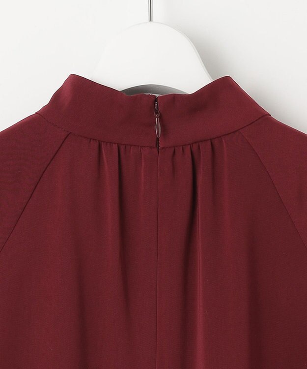 自由区 【WEB限定】ラグランタック ドレス ワイン系