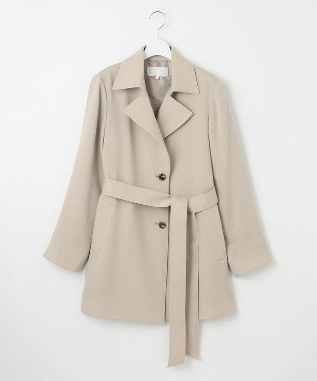 自由区 トロトレンチミドル丈 コート ベージュ系