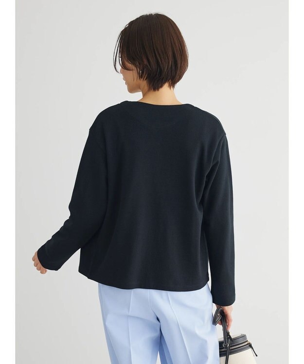 Green Parks 鹿の子カットカーディガン Black