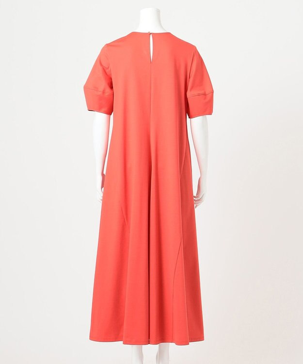 23区 【R(アール)】プレミアムコットンジャージー ランタンスリーブ ワンピース ローズ系