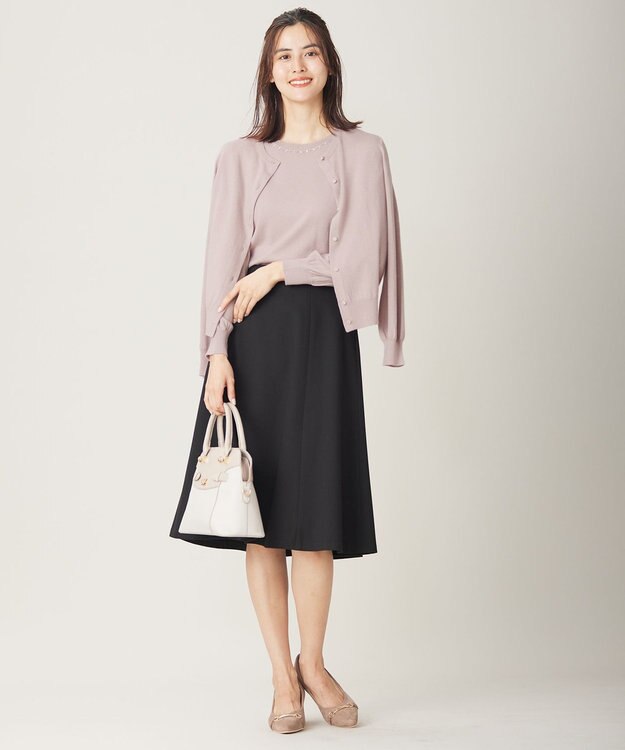 ANY SIS 【セットアップ対応】サーモ2WAYストレッチ スカート ブラック