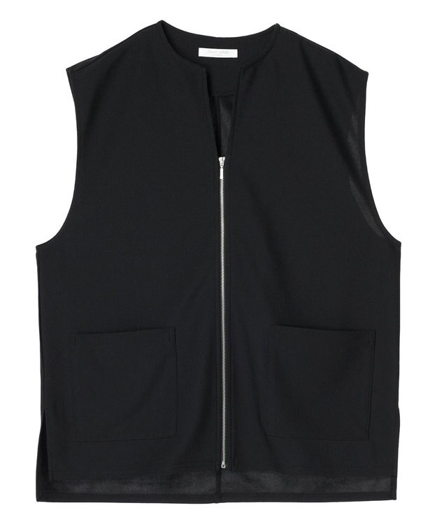 Green Parks フロントＺＩＰカットベスト Black