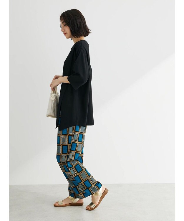 Green Parks アシメトリーデザインチュニック Black