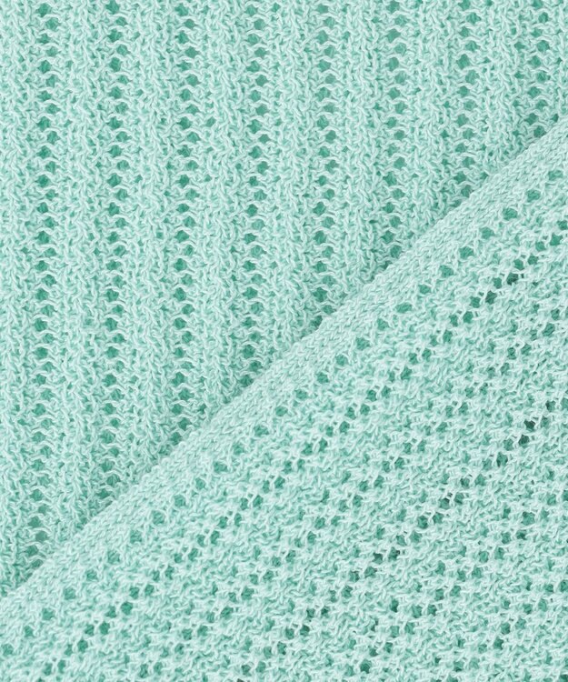 組曲 L 【先行予約・前後着用可】レーシーニット カーディガン ミントブルー系