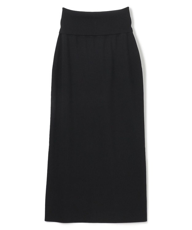 BEIGE， 【洗える】LAURA / Iラインリブスカート Black