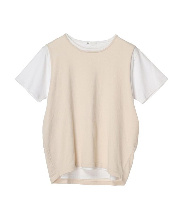 CRAFT STANDARD BOUTIQUE ＳＥＴ　カットプルオーバー＋ニットベスト Ivory