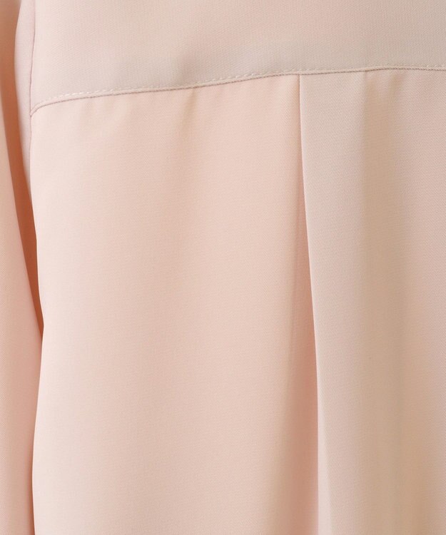 earth music&ecology バイカラータックブラウス Pink Beige