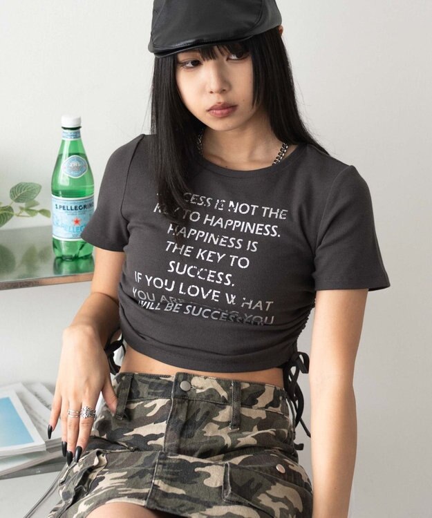 WEGO グラフィックサイドドロストリブちびT スミクロ