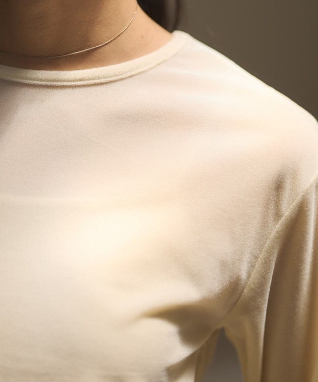 CRAFT STANDARD BOUTIQUE シアーベロアサイドギャザープルオーバー Cream