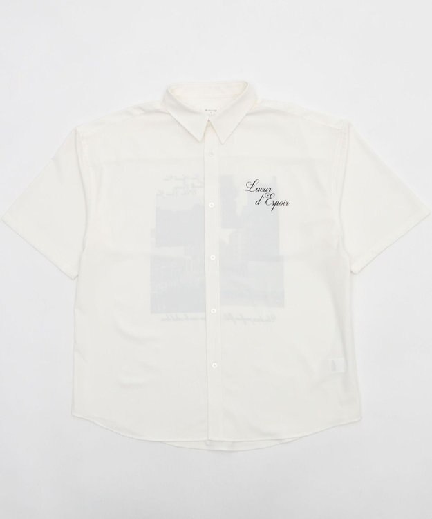 WEGO アムンゼンフォトプリントBIGシャツ（SS） ホワイト