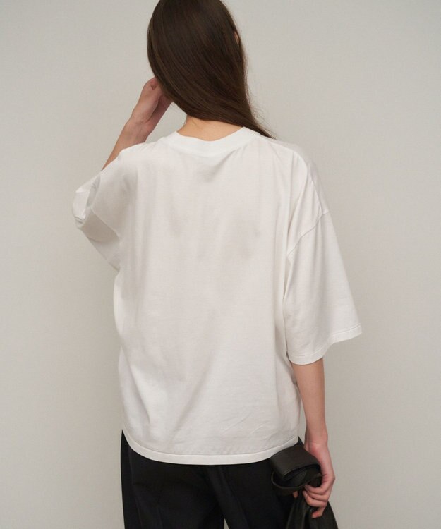 ATON 【26FW】SUVIN 60/2 | ワイドスリーブＴシャツ WHITE