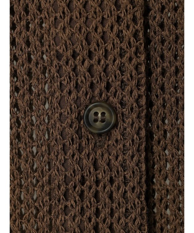 Green Parks カットレースシャツチュニック Brown