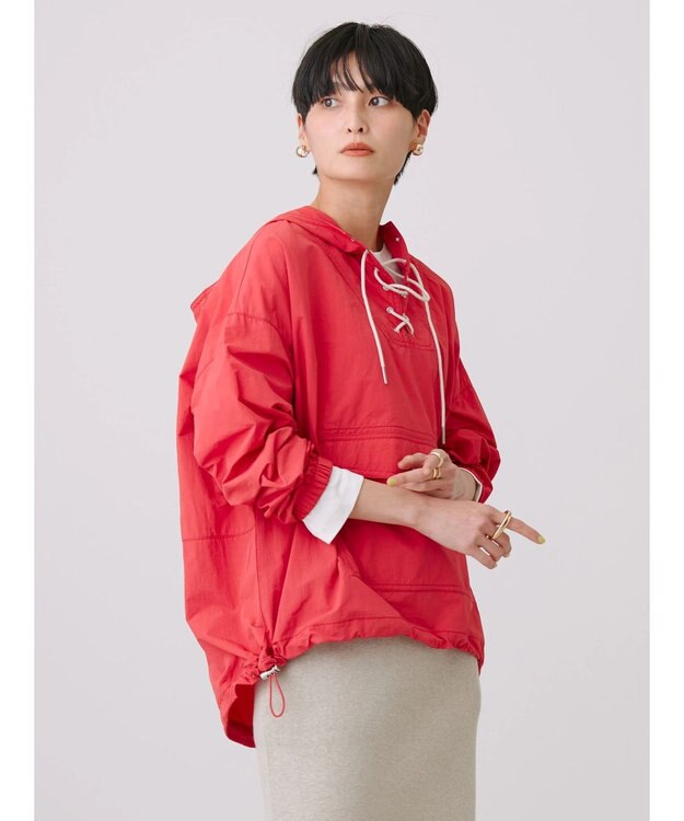 AMERICAN HOLIC ポケッタブル撥水加工アノラックパーカー Red