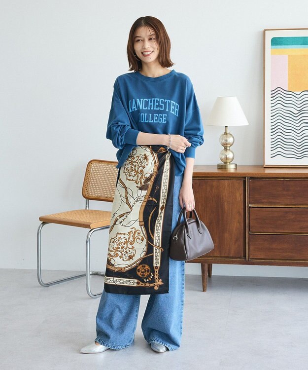 Green Parks アソートカレッジロゴ裏毛プルオーバー Navy