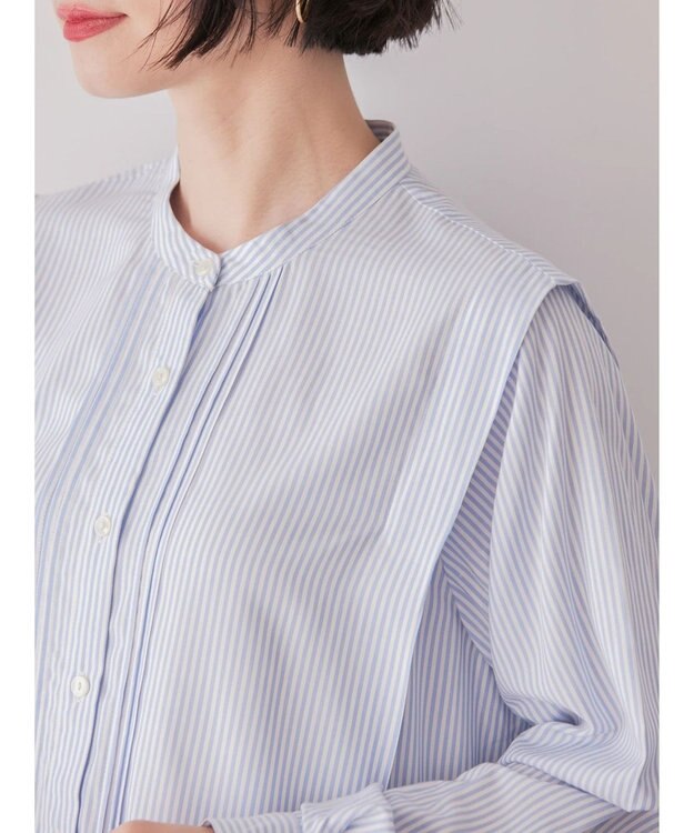 AMERICAN HOLIC サラックールタック使いブラウス Stripe