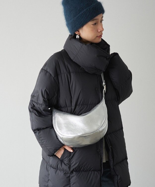 russet ソフトレザーラウンドショルダーバッグ【シルバー】(CE-1470-WEB) Silver