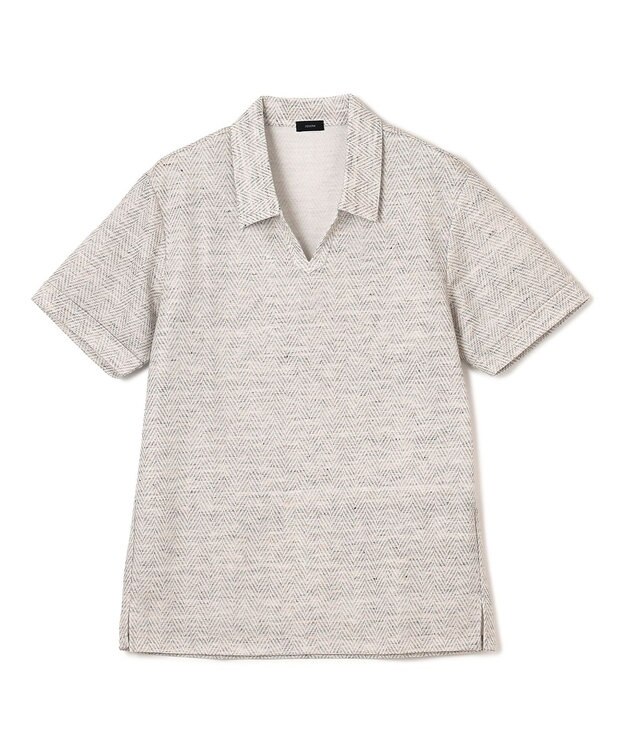 JOSEPH HOMME 【WEB限定商品】トップヘリンボンジャージー　スキッパー ライトグレー系