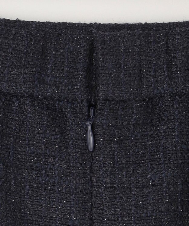 組曲 【KUMIKYOKU NAVY】ラメループモールツイード フレアスカート ネイビー系