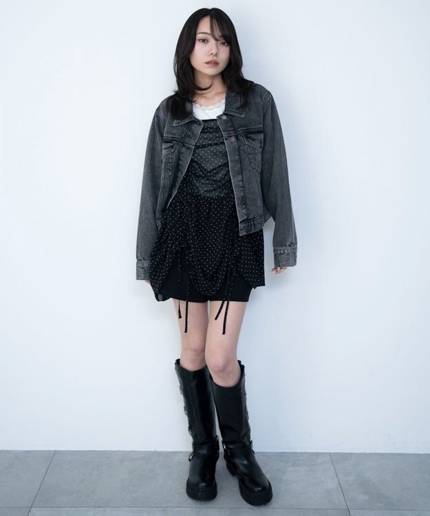 WEGO ドロストデザインキャミワンピース 柄1