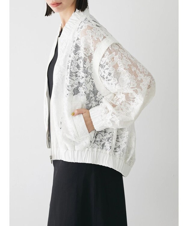 Green Parks ２ＷＡＹ　レースブルゾン Off White