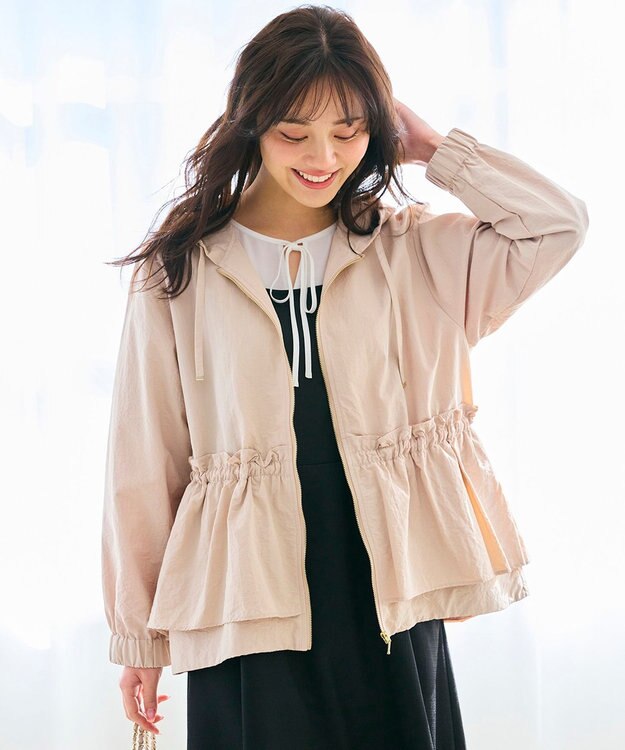 Feroux 【大好評につき新色追加！】ペプラムティアード マウンテン パーカー ピンク系