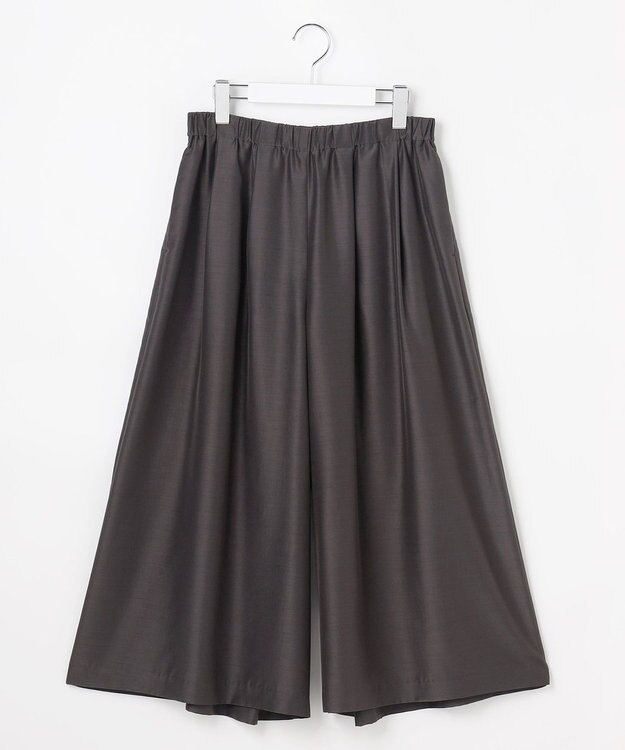 J.PRESS LADIES L エアリースパンボイル ガウチョ パンツ スレートブラウン系