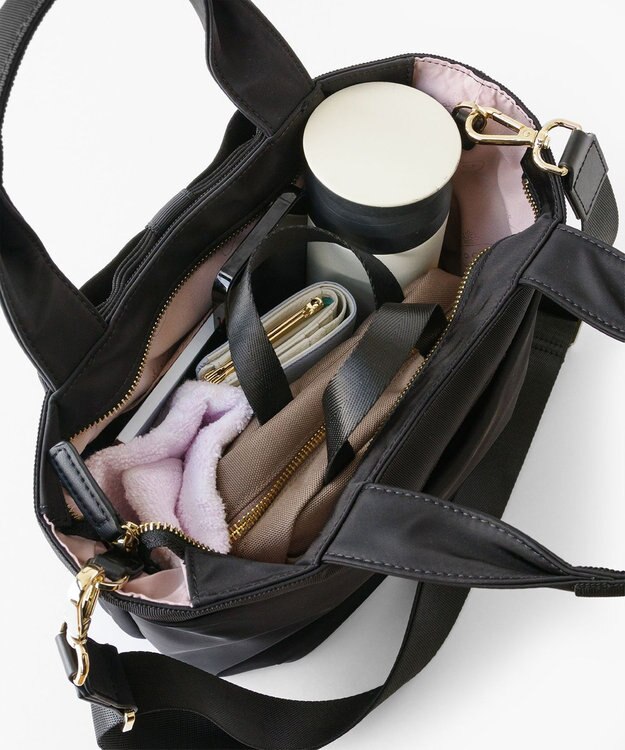 TOCCA 【大人百花掲載】【撥水】RIBBON BRICK TOTE M トートバッグ M ブラック系