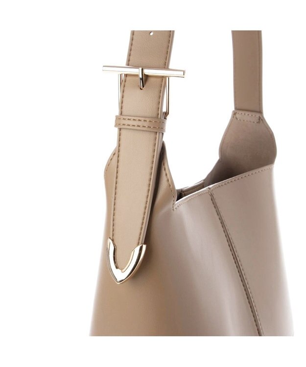 UNBILLION カシュカシュ cachecache / Ｔ字バックルミニショルダー ベージュ