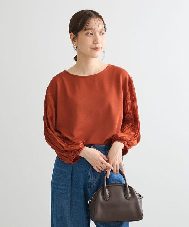 Green Parks マジョリカ袖カットプルオーバー Terracotta