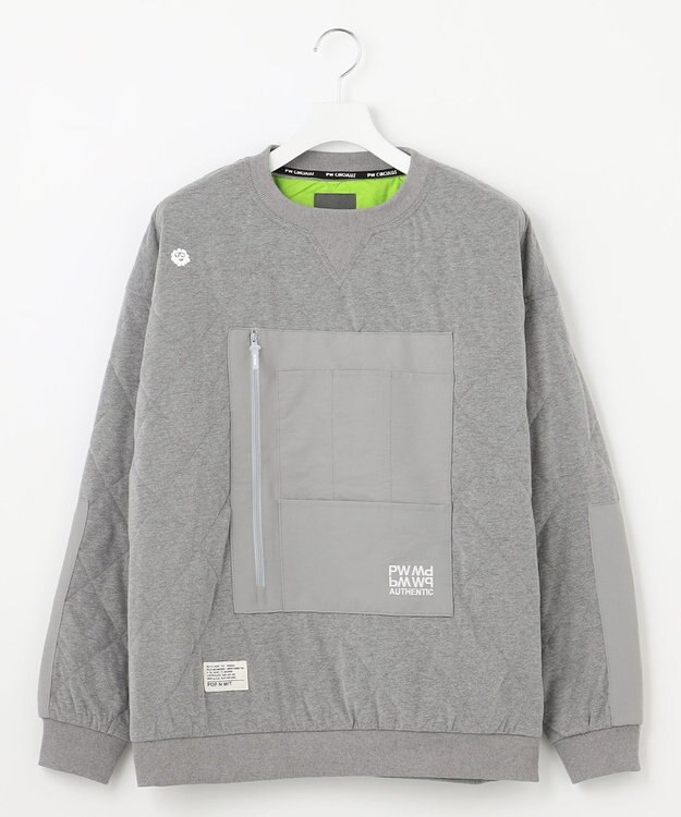 PW CIRCULUS 【MEN】中綿キルトスウェット グレー系