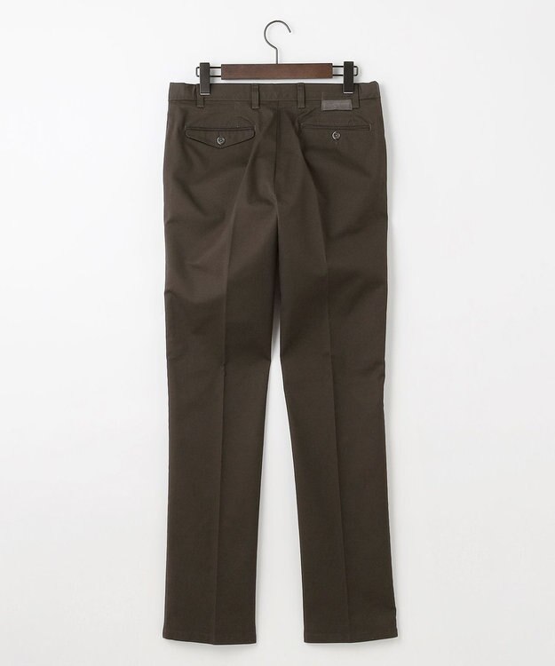 JOSEPH ABBOUD 【ウエストも伸びる！オーガニックコットン使用・25AW】トリコチンストレッチ パンツ ダークブラウン系