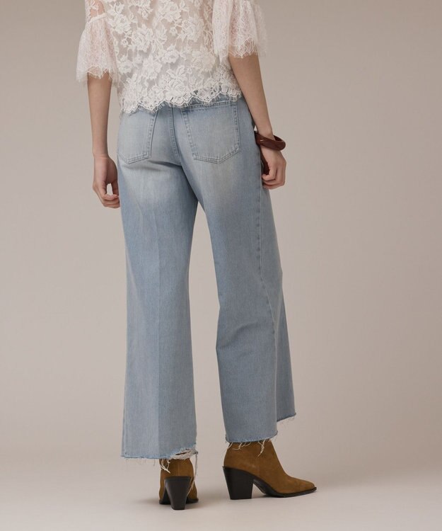 GRACE CONTINENTAL バギーデニムパンツ サックス