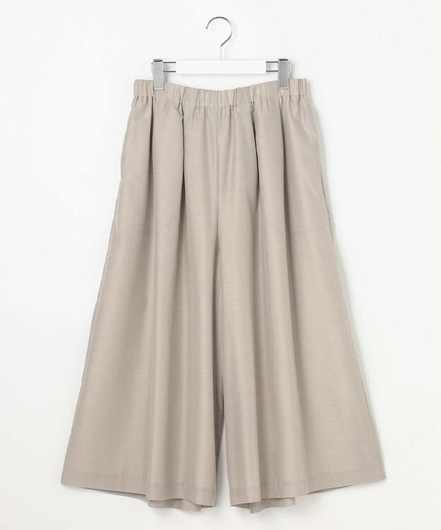 J.PRESS LADIES L エアリースパンボイル ガウチョ パンツ グレージュ系