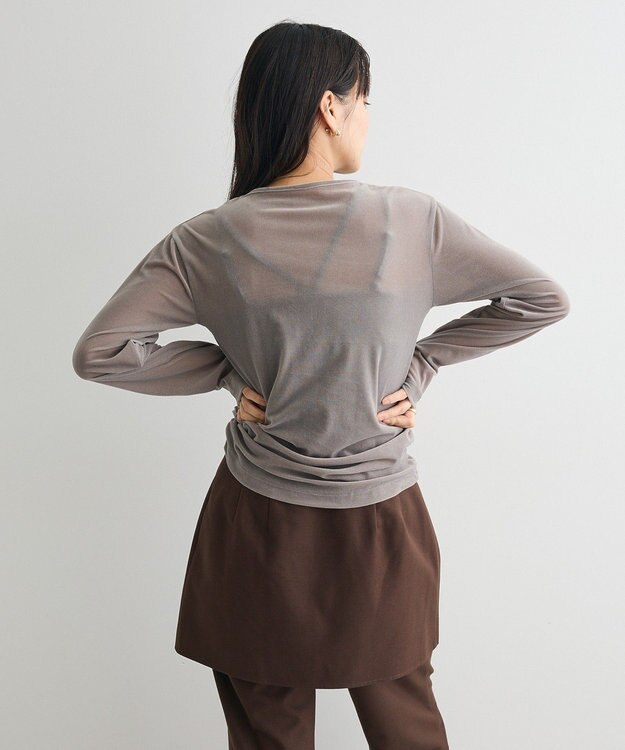 CRAFT STANDARD BOUTIQUE シアーベロアサイドギャザープルオーバー Gray
