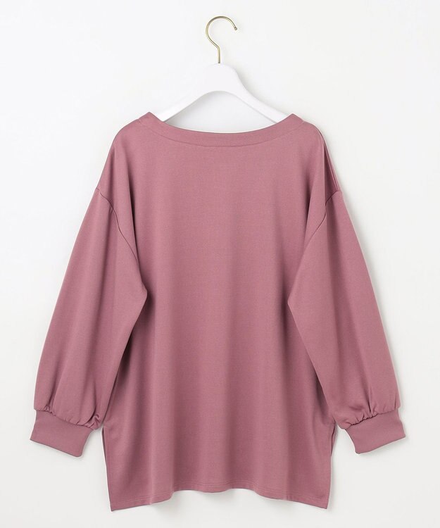 ANY SIS 【洗える】ミニ裏毛エンボスロゴ カットソー ピンク