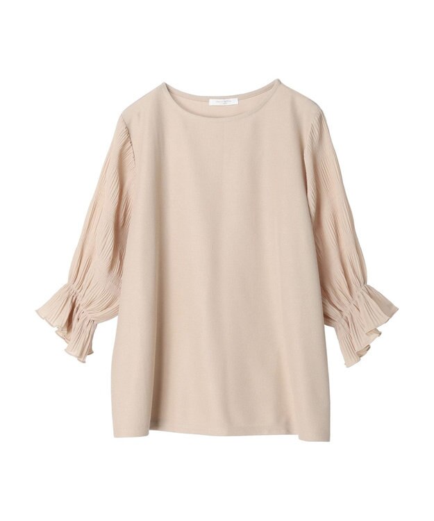 Green Parks マジョリカドッキング７分袖プルオーバー Light Beige