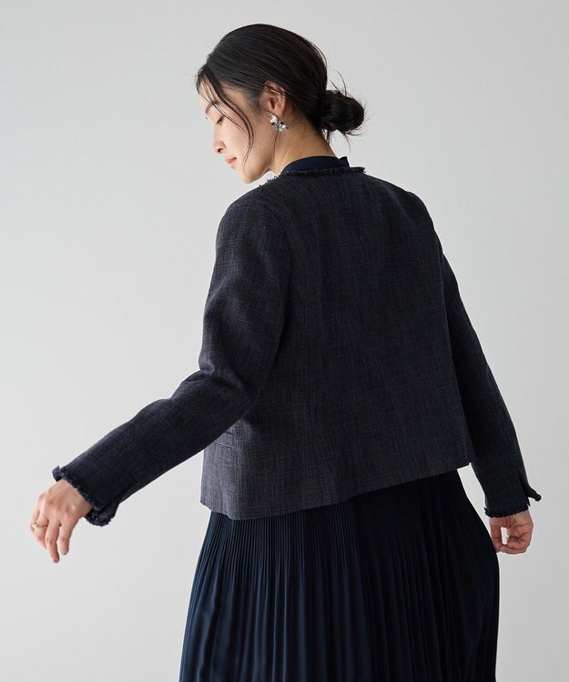 YECCA VECCA ツイードジャケット(1) Navy