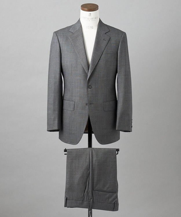GOTAIRIKU 横に伸びる【TasmaniaWool/タマニアウール】ストレッチ スーツ（グレー） ライトグレー系8