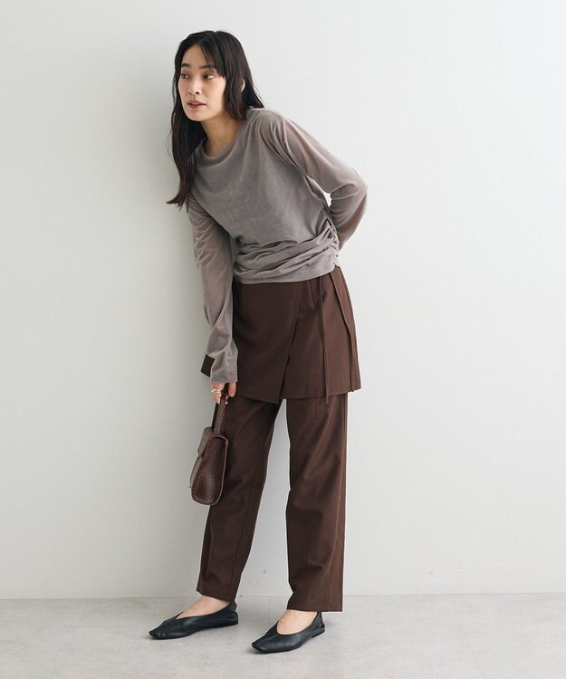 CRAFT STANDARD BOUTIQUE シアーベロアサイドギャザープルオーバー Gray