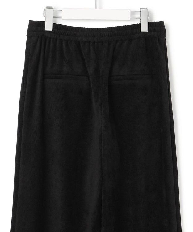 ICB L 【洗える】 ラッセルライトピケ ストレートパンツ ブラック系