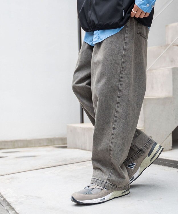 WEGO スケーターズ　タックワイドデニムパンツ イエローその他