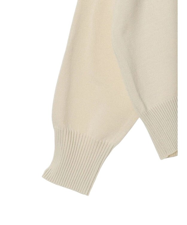 earth music&ecology ＶネックＺＩＰカーディガン Ivory