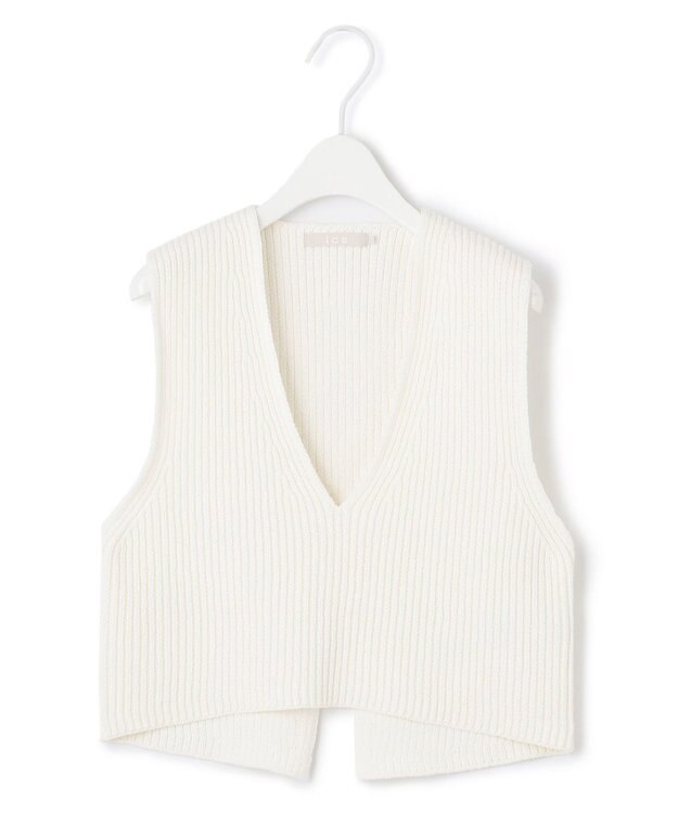 ICB 【洗える】 コットンテープリブベスト オフホワイト系