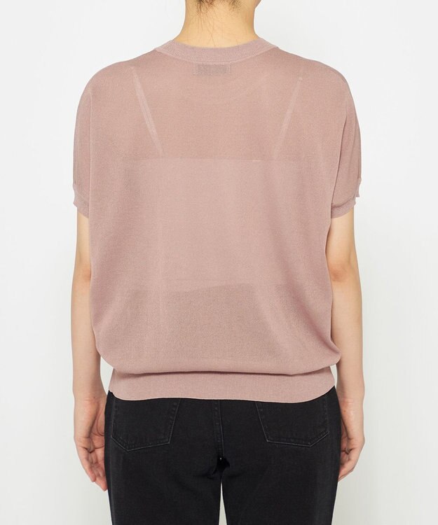 uncrave シアー ニットプルオーバー ピンク