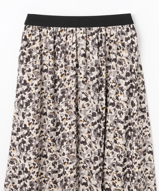 ANY 【ウエストゴム】モザイクプリントスカート エクリュベース