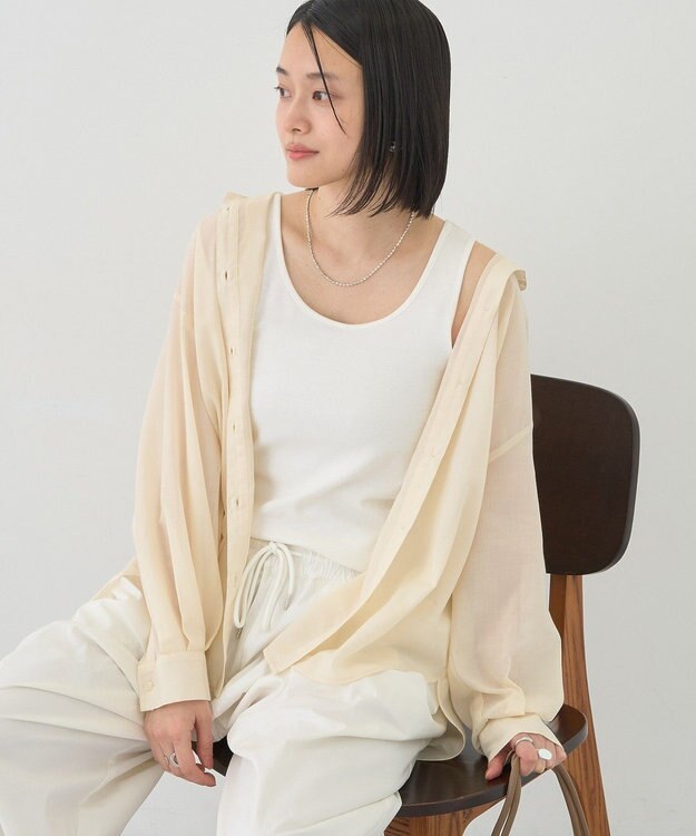 AMERICAN HOLIC Uネックタンクトップ Off White